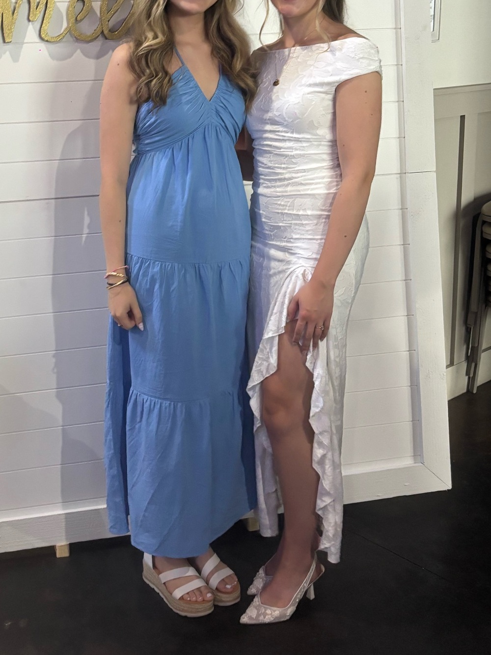 Altard state Kalista Maxi Dress Off-Shoulder White Lace High-Slit Maxi Dress - Picture 3 of 5